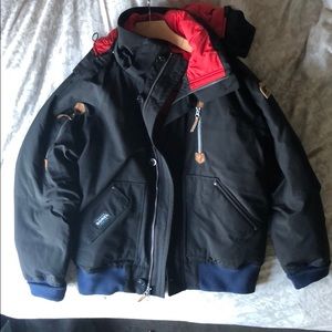 Sorel Black Heavy Jacket Size M Removable Hood